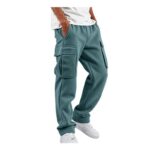 Mens Loose Fit Joggers with Flap Pocket, Blue