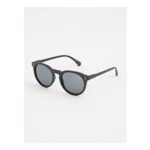 Mens Matte Black round Sunglasses