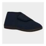 Mens Navy Easy Access Cord Slipper