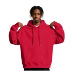 Mens Oversized Fleece Hoodie with Drawstring Pocket