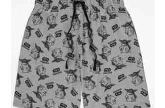 Mens Star Wars Mandalorian Grey Lounge Shorts – XS