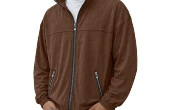 Mens Suede Lightweight Bomber Jacket with Zip Pockets