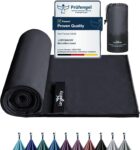 Microfibre Towel – 3060cm Quick Dry Towels for Adults 250 GSM, Lightweight & Highly Absorbent, Microfibre Beach Towel for Gym, Yoga, Travel, Camping and Hiking, Diamond Black