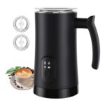 Milk Frother and Steamer, 4-in-1 Auto Shut-Off, Hot/Cold Foam (Black)