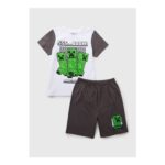 Minecraft Boys Grey Short Pyjama Set (5-13yrs) – Age 7 Years