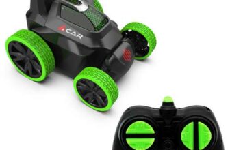 Mini 5 Wheel Stunt 360 Remote Control Car Green (Free C&C)