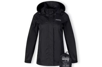 Minoti Women Packaway Waterproof Jacket with Hood Black