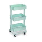 Mint Green Three Tier Storage Trolley