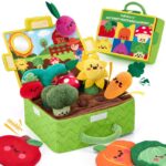 Montessori Sensory Fruit Vegetable Plush Toy Interactive Baby Sensory Garden – sold by Hahaland Toy Store FBA