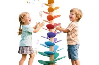 Montessori Sound Tree, 30 Pieces Wooden Marble Run