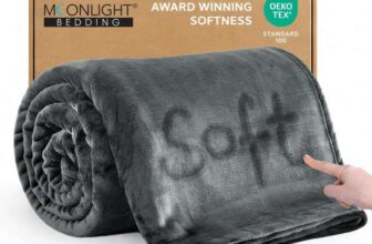 Moonlight 20015 Fleece Throw Blanket for Sofa Grey 130 x 150cm – Sold & Shipped by MoonlightBedding