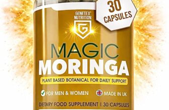 Moringa Capsules 2500mg – 30 High Strength Moringa Powder Capsules Energy and Immune Support, Plant-Based Superfood Supplement, Pure Concentrated Leaf Extract – Vegan, Non-GMO & Gluten Free, UK Made