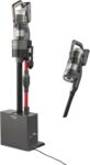 Morphy Richards MRXSTICKPRO Intelliclean Cordless Vacuum Cleaner, 3L Self Empty Station, Flexible, Lightweight, Anti Hair Wrap, HEPA Filter, Multi-Filtration Cyclone, Pet Multi Surface Tools, Grey/Red