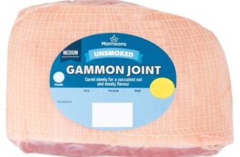 Morrisons Medium Unsmoked Gammon Joint – 2.25kg typically (£3.49/kg)