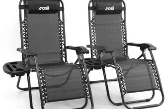 Mosii Sun Loungers For Garden Chairs Set of 2, Heavy Duty Zero Gravity Chairs – Sold and Fulfilled by Made To Inspire