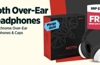Moth Monochrome Over-Ear Bluetooth Headphones – Free When You Spend £50