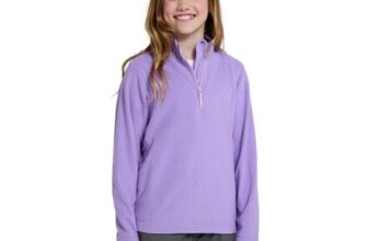 Mountain Warehouse Camber II Kids Half-Zip Fleece Jumper Lilac 7-8y