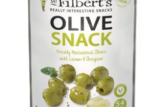 Mr Filberts Halkidiki Olives with Lemon and Oregano 12x50g