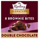 Mr Kipling Signature Collection 8 rich & Gooey Double Chocolate/Salted Caramel Brownie Bites – Clubcard Price