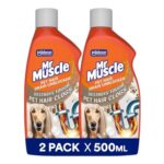 Mr Muscle Pet Hair Drain Unblocker Liquid 2x500ml Heavy-Duty Cleaner