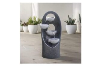 Muti-Tier Solar Powered Cascading Garden Water Fountain