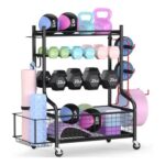 Mythinglogic Dumbbell Rack for Home Gym and Yoga Mats
