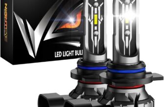 NIGHTEYE Hir2 9012 LED Headlights, 6500K Cool White, Pack of 2 300% Brighter, Real 1:1 Mini Size, Plug and Play, Powersports Accessory Fog Lights
