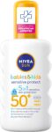 NIVEA SUN Kids Protect & Sensitive Spray (200ml) Sunscreen Spray with SPF 50, Kids Suncream for Sensitive Skin, Immediately Protects Against Sun Exposure