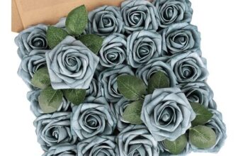 N&T NIETING Artificial Roses, 25pcs Real-Touch Foam with Stem