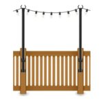 NUERPO 2-Pack 1.5m Outdoor String Light Poles