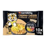 Namdong Creamy Cheese Instant Noodles flavour instant with a sachet of chilli mix 10 x 120g