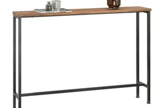 Narrow Console Table 20cm Depth with Adjustable Feet for Hallway – Sold and Shipped by SoBuy-Shop-UK