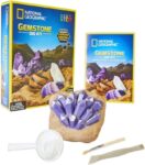 National Geographic Gemstone Dig Kit – Fascinating Gem Excavation Kits for Kids with Authentic Amethyst, Quartz and Tigers Eye STEM Educational Science Kits Gifts for 8 Year Old Boys and Girls