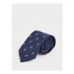 Navy Flamingo Tie