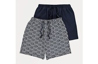 Navy Graphic Jersey Lounge Shorts 2 Pack