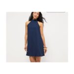 Navy Halter Neck Mini Dress