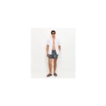 Navy Sketch Palm Swim Shorts