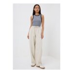Navy Stripe Ribbed Vest Top