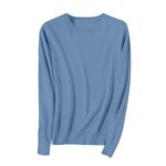 Navy Womens Knitted Crew Neck Jumper