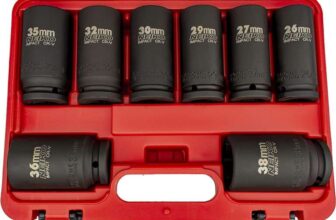 Neiko 02460A 3/4 Drive Deep Impact Socket Set, 8 Piece Jumbo Assortment Metric Sizes (26 to 38mm) Chrome Vanadium Steel