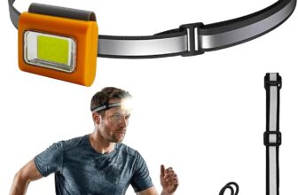 New Running Light Strip with Magnetic Type-C Charging headlamp, Portable Clothes Clip Running COB Silicone Work Light for Camping, Hiking, Fishing, Car Repair (Orange)