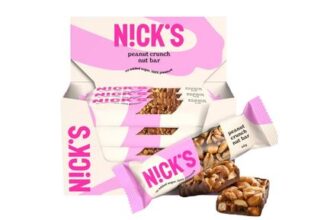 Nicks Nut Bar Peanut Crisp 40g – Case of 12