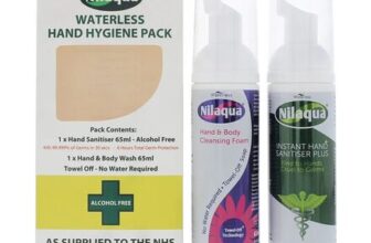 Nilaqua Waterless Hygiene Pack 2 Piece Hand Sanitiser 65ml – Hand&Body Wash 65ml