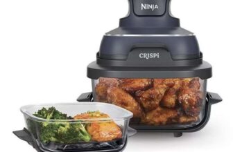 Ninja CRISPi 4-in-1 Portable Glass Air Fryer – Cyber Space FN101UKGY w/code