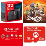 Nintendo Switch 2 Console Star Fox / Splatoon Raiders (Digital Game) 1 Month NSO Membership MicroSD Express 256GB
