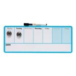 Nobo Mini Magnetic Whiteboard Weekly Planner, Dry Wipe, Blue