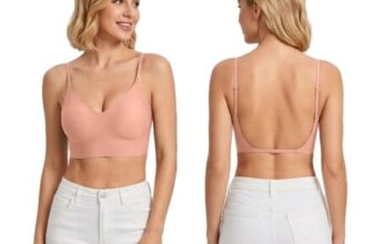 Non-Wired Womens Seamless Wireless Push-up Bra with Adjustable Straps