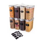 Nuovva Airtight Cereal Storage Set, 8-Piece, 4L, BPA Free