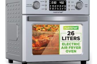 NutriChef Air Fryer Oven with Rotisserie