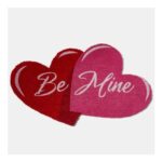OHS Be Mine Slogan Heart Shaped Coir Mat – Red/Pink